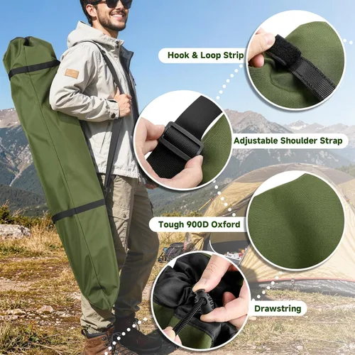 Miniatura 5 de Xxerciz Bolsa de repuesto para silla de campamento, bolsa de transporte plegable de 48 pulgadas con correa ajustable para el hombro, bolsa
