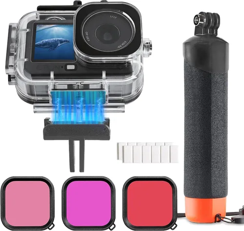 Miniatura 13 de FitStill Funda impermeable subacuática de 196 pies/196.9 ft con interfaz magnética de liberación rápida compatible con DJI Osmo Action 5 Pro/Action