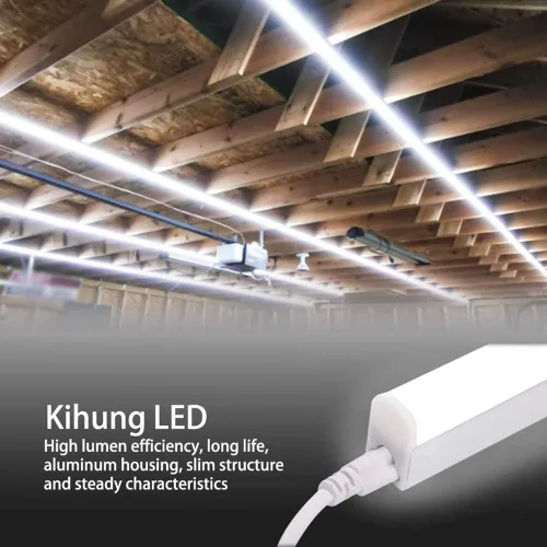 Miniatura 8 de Paquete de 8 luces LED de tienda de 2 pies, 10 W, 1100 lúmenes, 4000 K, luz blanca fría, luz debajo del gabinete y luz de techo LED
