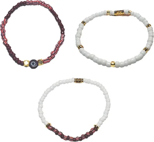 Miniatura 25 de Juego de 3 pulseras de cuerda elástica de santería de ojo malvado hechas a mano Obatala Oshun Yemaya Orula Elegua Oya Ogun Ochosi Shango Babalu Aye