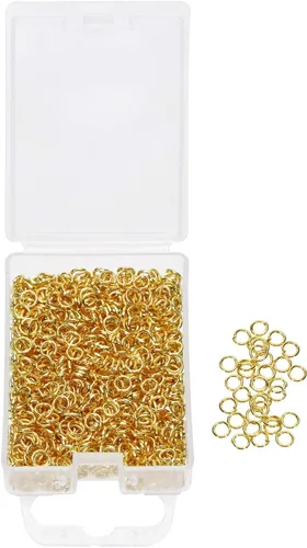 Miniatura 7 de Shapenty 1200 anillos de salto abiertos de hierro chapados en plata, a granel, para manualidades, aretes, collares, pulseras, colgantes