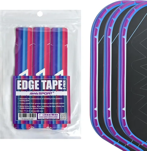 Miniatura 107 de PICKLETECH Cinta de protección de pala de pickleball – Protector de borde de cabeza de paleta – Cinta de protección de borde de raqueta ajuste