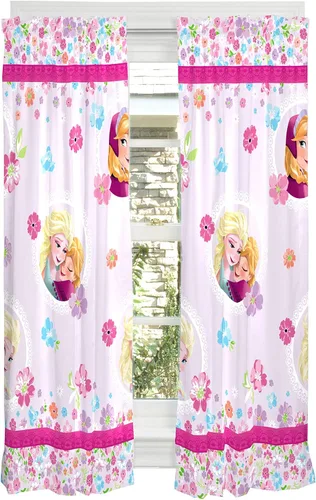 Franco - Juego de cortinas para ventanas de habitación infantil Disney Frozen - Púrpura claro