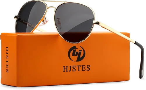 Miniatura 2 de HJSTES Gafas de sol polarizadas de aviador para niñas y niños gafas clásicas para jóvenes lentes de protección UV400 2047in