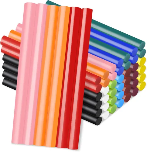 Miniatura 10 de Manarty Barras de pegamento caliente de colores tamaño completo, 48 unidades de 0.43 pulgadas de diámetro x 4 pulgadas de largo, 12 barras