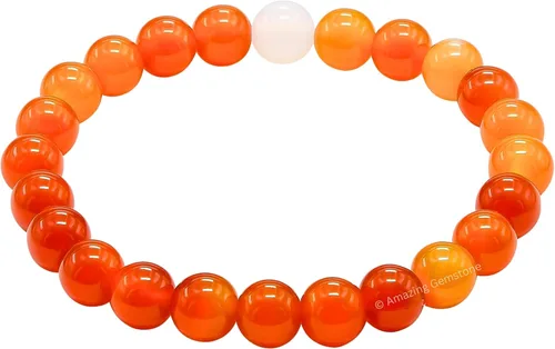 Miniatura 370 de Amazing Gemstone Pulsera de cristal para mujeres y hombres, pulsera de cristal curativo de protección, pulsera elástica con cuentas de piedras