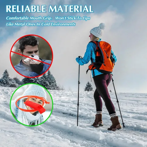 Miniatura 6 de 100 Piezas de Silbatos de Emergencia con Cordón Silbatos de Seguridad y Supervivencia Sonido Fuerte para Seguridad, Camping, Senderismo, Navegación