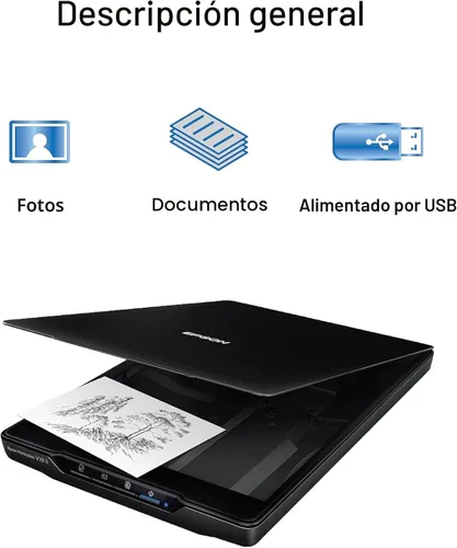 Miniatura 2 de Epson Perfection V19 II - Escáner plano de documentos y fotos a color con resolución óptica de 4800 ppp, alimentación USB y tapa extraíble de gran