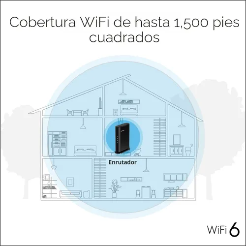 Miniatura 5 de NETGEAR Enrutador WiFi 6 de 4 flujos (R6700AX): solo enrutador, velocidad inalámbrica AX1800 (hasta 1.8 Gbps), cubre hasta 1500 pies cuadrados, 20