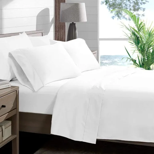 Miniatura 14 de Juego de sábanas de lujo de 800 hilos, 100% algodón, 4 sábanas, juego de sábanas dobles de algodón, algodón suave y acogedor, se adapta a colchones