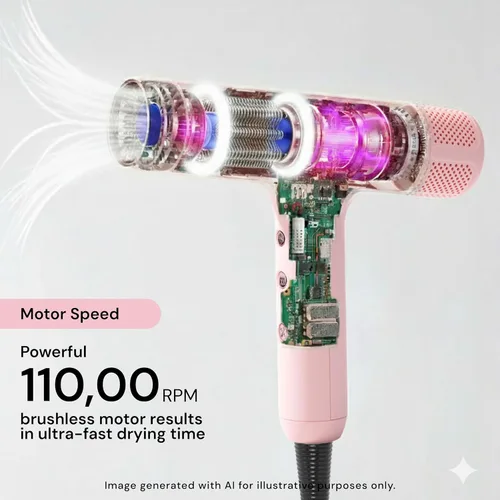 Miniatura 3 de L'ANGE HAIR HauteAir - Secador de pelo profesional digital Pantalla LED para control de calor de precisión Motor sin escobillas de secado rápido