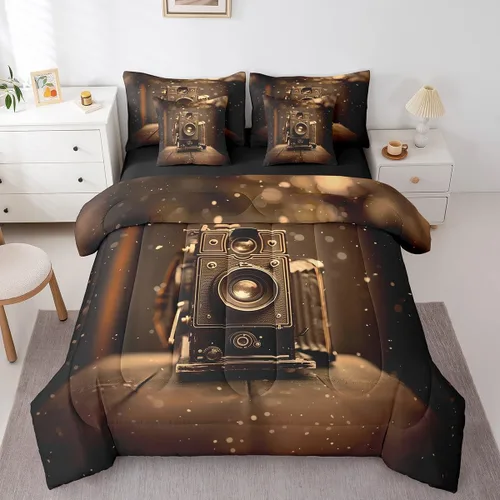 Miniatura 30 de Piano Music 7pcs Comforter King,Musical Notes Bedding Set Kids Girls Boys Teens Room Decor,Retro Graffiti Grey Gold Music Lover Bed in a Multi 11