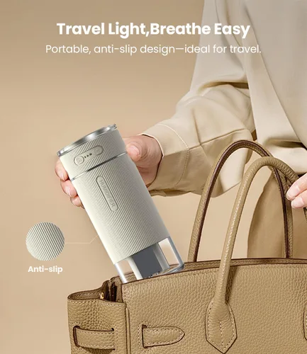 Miniatura 7 de WSKEN Humidificador pequeño portátil para dormitorio, boquilla doble, niebla fría grande, iluminación ambiental, encendido y apagado inteligente