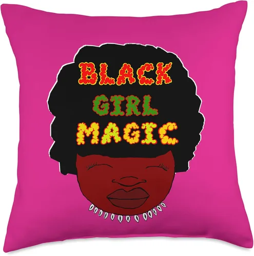 Miniatura 4 de love blaq Almohada mágica de Black Girl, 16 x 16 pulgadas, multicolor