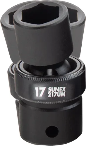 Miniatura 4 de SUNEX TOOLS 2665, Juego de llaves de impacto universales de 1/2 pulgada, 13 piezas, métrico, 0.472 in - 0.945 in, acero de aleación Cr-Mo, diseño