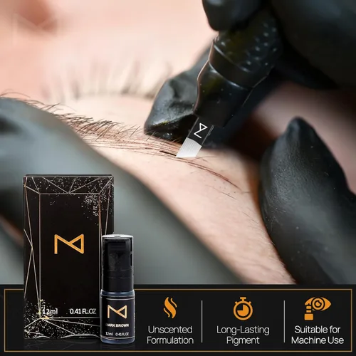 Miniatura 7 de Pigmento líquido cosmético M para cejas en polvo para cejas, nano cejas, maquillaje permanente de sombreado, microblading, uso en máquina, sin