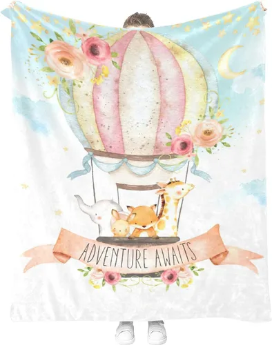 Miniatura 7 de Manta de bebé personalizable con nombre de la selva, manta de bebé personalizada para niños, manta de aventura que espera, manta de forro polar