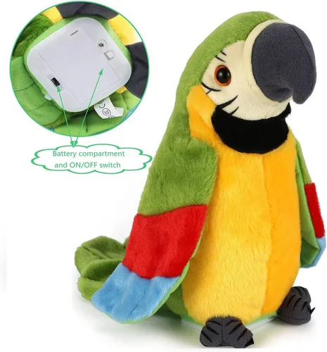 Miniatura 5 de Loro parlante, repite lo que dices, juguete electrónico de peluche para niños y niñas