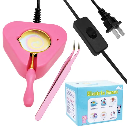 Miniatura 7 de Kit de calentador de sello de cera con cuchara y pinzas, excelente herramienta para derretir cuentas de sello (calentador de sello de cera eléctrico)