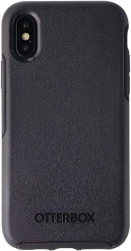 Miniatura 2 de OtterBox Funda para iPhone Xs y iPhone X Symmetry Series, color negro, ultra elegante, compatible con carga inalámbrica, bordes elevados que