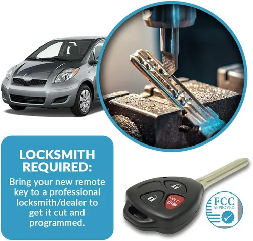 Miniatura 5 de Keyless2Go Repuesto de llave con control a distancia para vehículos que utilizan MOZB41TG con chip 4D67.