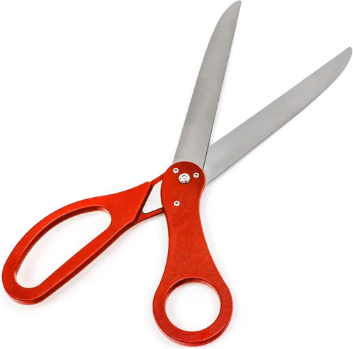 Trademark Innovations Tijeras de corte de cinta de ceremonia de 25" (rojo)