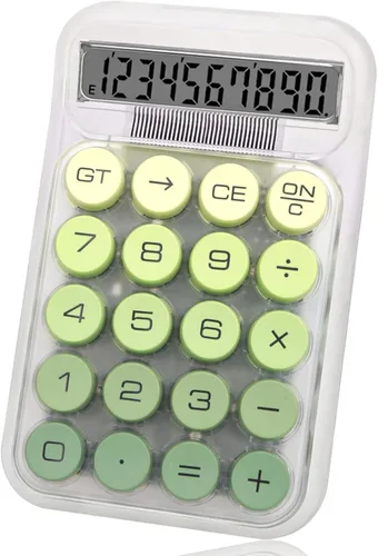 Miniatura 10 de Calculadora Linda, Calculadora de Interruptor Mecánico, Calculadoras de Escritorio 10 Dígitos, Calculadoras de Escritorio con Botones Grandes