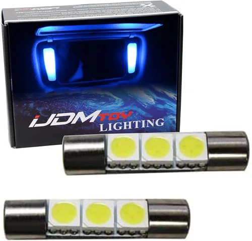 iJDMTOY 3-SMD - Bombillas de repuesto 6614F de 1.142 in compatibles con luces de espejo de tocador de automóvil, color azul ultra