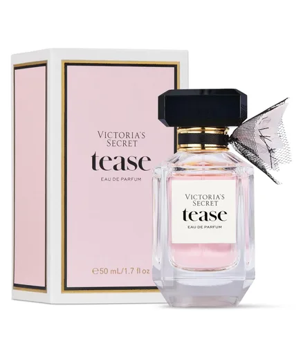 Victoria's Secret Tease Eau de Parfum, notas de gardenia blanca, pera Anjou y vainilla negra, perfumes para mujer (1.7 oz)