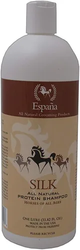 Espana Silk ESP0020E Champú de proteína de seda especialmente formulado para caballos, 33.82 onzas