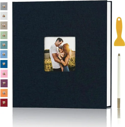 Miniatura 9 de Álbum de Fotos con Páginas Autoadhesivas para Fotos de 4x6 5x7 8x10 Pulgadas, Álbum de Fotos Magnético tipo Scrapbook con Páginas Adhesivas, Libros