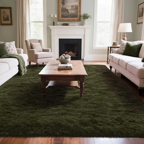 Miniatura 22 de Alfombra Corredor Suave de Pelo Largo para Dormitorio, 2 x 6 pies, alfombras esponjosas con parte inferior antideslizante para pasillo, junto a