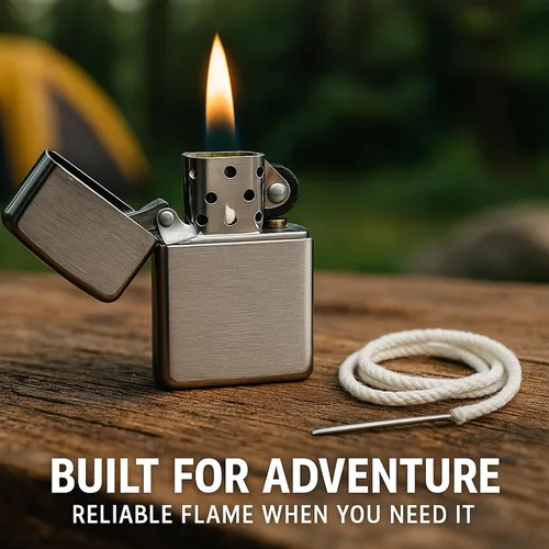 Miniatura 3 de IN SELECT Mecha más ligera con aguja compatible con Zippo y la mayoría de encendedores de combustible de gasolina, mecha de repuesto de algodón