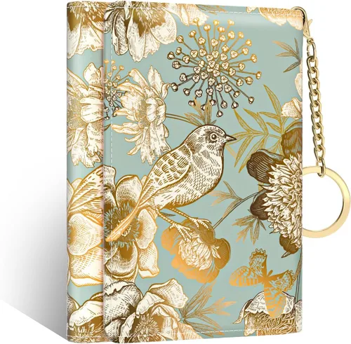Miniatura 9 de Nipichsha Cartera para mujer, pequeña cartera para tarjetas de crédito para mujer, cartera delgada con tarjetero RFID, Moda