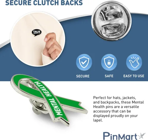 Miniatura 5 de PinMart's Suicide Prevention And Mental Health Awareness Enamel Lapel Pin - Enamel Pin Set and Lapel Pins Bulk for Backpacks, Bags, Hats, or
