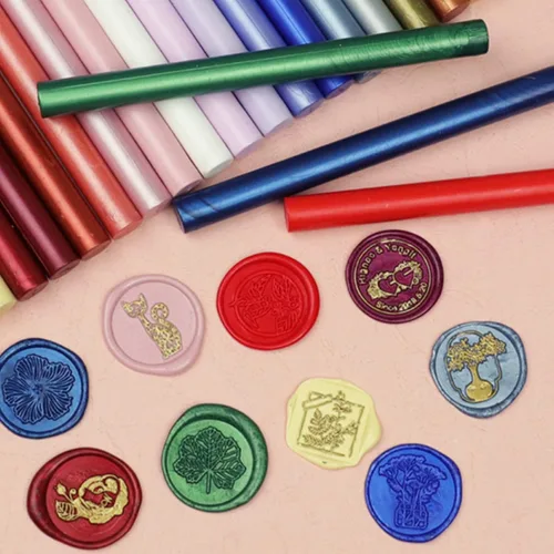 Miniatura 5 de 20 barras de pegamento para pistola de cera, sellado de sobre, mini barra de pegamento, ideal para sellos de cera de letras (oro rosa)