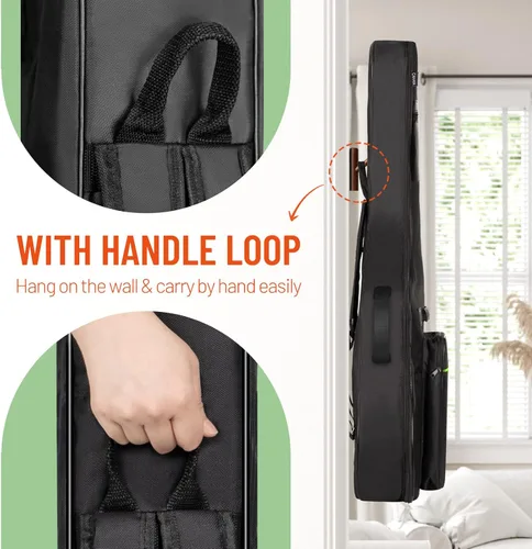 Miniatura 6 de CAHAYA Funda para Guitarra Acústica con Acolchado de 0.35 Pulgadas de Grosor para Guitarras Acústicas de 40 41 42 Pulgadas Impermeable con Correa