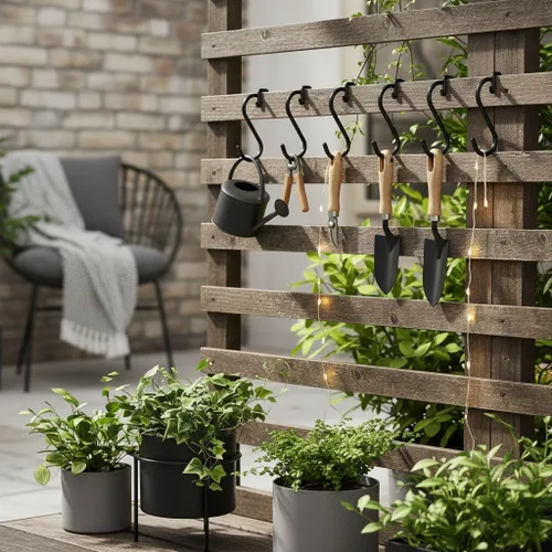 Miniatura 7 de Paquete de 30 ganchos negros en S para colgar plantas, ganchos de metal para colgar, ganchos en S para colgar resistentes, ganchos de cocina