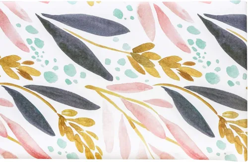 Miniatura 8 de HaokHome - Papel tapiz adhesivo para repisas, vinilo, bosque en acuarela, diseño floral, color blanco, rosa, azul marino y amarillo, removible, 17.7