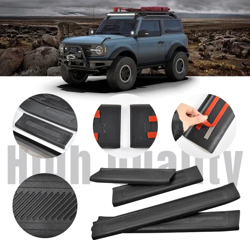 Miniatura 5 de 4 protectores de umbral de puerta para Bronco 2021-2023, protectores de umbral de puerta de elastómero termoplástico antiarañazos para Ford Bronco