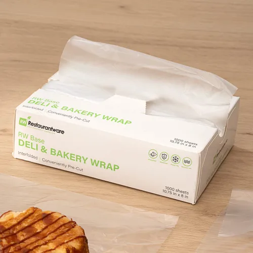 Miniatura 8 de Restaurantware Paquete de 1000 envolturas de plástico para alimentos, 10.75 x 8 pulgadas, precortadas, transparentes, desechables, para microondas