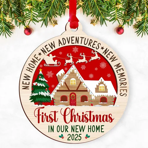 Miniatura 9 de Ornamento de Vidrio para el 50º Aniversario de Bodas – Elegante Decoración de Árbol de Navidad de Vidrio Transparente y Regalo Conmemorativo