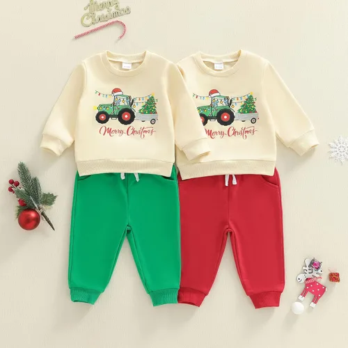 Miniatura 144 de Conjunto de camisa larga y divertida para bebé niño y niña, ropa de primera Navidad, 6, 12, 18, 24 meses, 2T