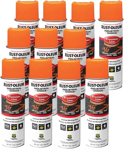 Miniatura 19 de Rust-Oleum 203023 Industrial Choice - Pintura en aerosol para marcado a base de disolvente invertido, 17 onzas, verde fluorescente
