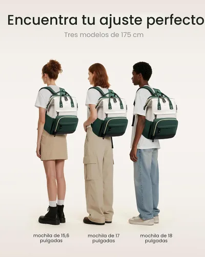 Miniatura 5 de LOVEVOOK - Mochila para computadora portátil de 15.6 pulgadas para mujeres, mochila de gran capacidad para trabajo y negocios, bolsa impermeable