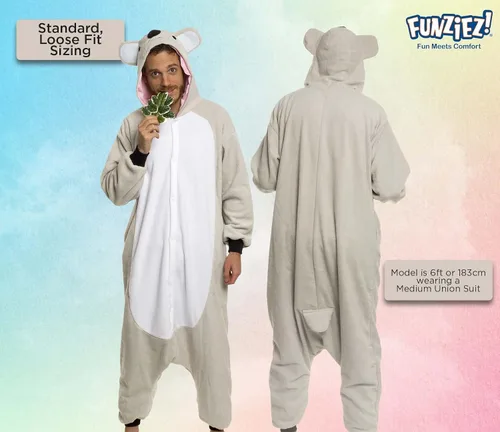 Miniatura 22 de Funziez! - Disfraz de Halloween para adultos, disfraz de animales y criaturas marinas, mameluco afelpado para cosplay, para mujeres y hombres
