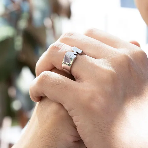 Miniatura 7 de AILIN Anillos personalizados con nombre de plata de ley 925 personalizados 1 2 3 iniciales anillos personalizados con dos nombres para mujeres