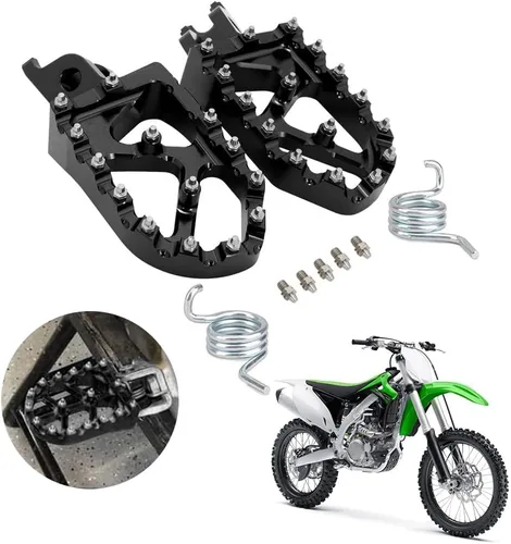 Miniatura 13 de AnXin Estriberas Reposapiés Pedales de Pie Apoyos CNC MX para KLX300 KLX300R KLX300SM 97-07 20-24 KLX250 06-20 KLX250S 09-14 KLX250R 94-96 KLX650