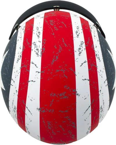Miniatura 4 de Casco Milwaukee MPH9701DOT Maverick 3/4 de Cara Abierta con Barras y Estrellas para Motociclista, Casco DOT - Pequeño