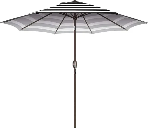 Miniatura 12 de Sombrilla de patio de 7.5 pies/9 pies, sombrilla de piscina con protección UV con poste resistente, sombrilla para exteriores con botón